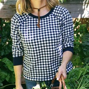 Draper James gingham sweatshirt size so